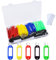 Hanyousheng 50 Piezas Llaveros, Llaveros Plastico con Etiqueta, Identificador de Llaves, Etiquetas Llaves, para llaves, mascotas, equipaje y etiquetas de memoria, 5 colores