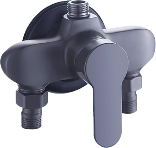 Bathroom Water Tap 1/2 Wall Mount Valve Shower Faucet Control Valve Bath Mixer Exposed Single Handle Shower Tub Faucet Valve Gun Gray Shower Faucet Control Valve