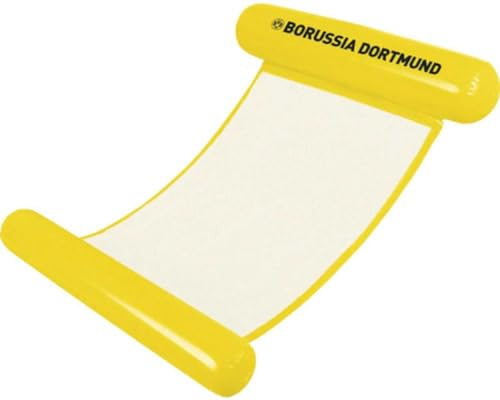 Dortmund Borussia Wasserhängematte + Lesezeichen I Love | Hängematte mit aufblasbarer Nacken- und Kniestütze