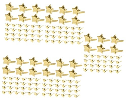KONTONTY 5 Sets Messing-brads Zum Basteln Dekorative Nieten Mini-brads Kleidungsnieten Metallhüte Schneidern 100 Stück * 5