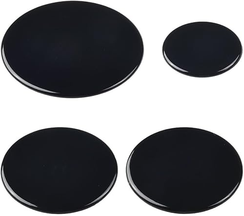 Daaxing Juego de 4 tapas universales para quemador de gas, para accesorios SABAF, 1 diámetro pequeño de 55 mm, 2 de diámetro mediano de 75 mm, 1 de diámetro grande de 100 mm (plano)