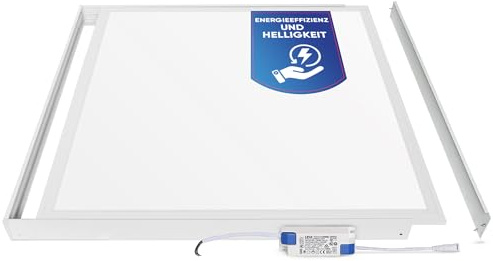 LECOM LED Panel 62x62 Neutralweiß 24W 4500lm LED Deckenleuchte Aufbaurahmen | LED Deckenpanel Aufbau - helle und energiesparende Beleuchtung für Hotels, Restaurants, Salons, Apotheken und Verkaufsräume.