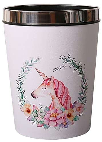 CHILDWEET Poubelle Motif Licorne Pour Chambre Et Salle De Bain Corne De Rangement Amusante Pour Déchets Et Papiers