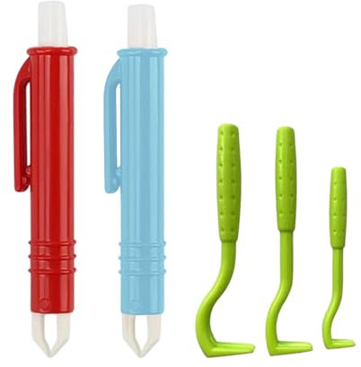 AUXHCYL Zeckenzange für Hunde, 3er Set Zeckenhaken Katze und 2er Set Zeckenpinzetten, Einfacher und Sicherer Zeckenzange Mensch für Hund, Katze, Pferd