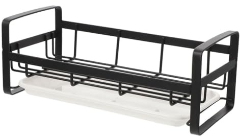 UTHCLO Rejilla De Drenaje para Cocina Porta Trapos De Cocina Bandeja Extraíble Organizador para Fregadero Escurridor De Trapos para Fregadero