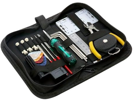 Gitarren Wartungsset Bassgitarren Wartung | Präzisionsset Mit 25 Werkzeugen Zur Instrumentenreparatur Für Heimübungen Und Unterwegs