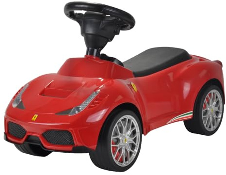 Bandits & Angels Ferrari 488 GTE Rutschauto ab 1 Jahr für Jungen und Mädchen Rot – Cooles rotes Rutschauto – für Drinnen und Draußen – mit Aufkleberset