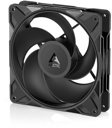 ARCTIC P14 Pro Reverse – 140 mm Premium-Lüfter mit Reverse Airflow, PWM-Lüfter mit Y-Kabelsplitter, 400-2650 rpm, 0 rpm <5% PWM, Hydrodynamisches Gleitlager, 4-Pin - Schwarz