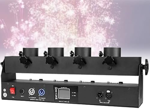 Máquina De Confeti Profesional, 4 Disparos, Lanzador De Confeti Eléctrico, MX512 Y Control Remoto, para El Escenario De La Fiesta De Bodas