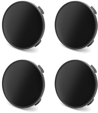 WUZUTU 4 stycken OD 61 mm fälgbeslag, navkapslar, ABS bilnavkapslar kompatibla med Audi, högkvalitativ hjulbeslagsdekoration, enkel installation (svart)