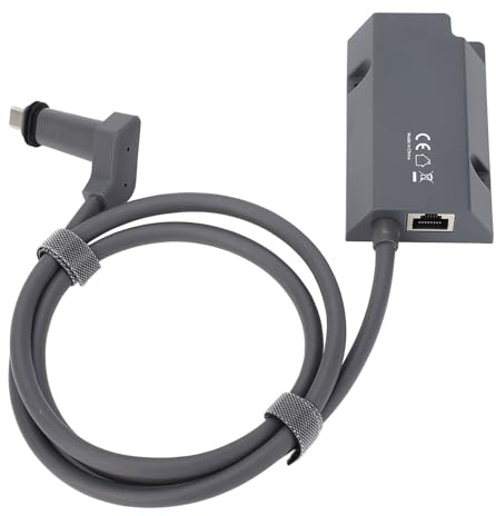 Aramox Adaptateur Ethernet Satellite 1000 Mbps Haute Vitesse, Connexion Internet Parabolique Rectangulaire RJ45 Réseau Externe pour V2 Gen et Routeur, LAN Filaire, Intégration Transparente, Vitesse