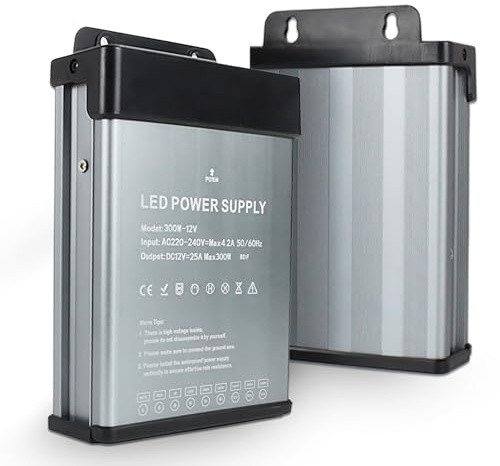 Transformador LED: Driver LED De Baja Tensión, Transformador 220-240v a 12v, Fuente Alimentación De Voltaje, Fuente De Alimentación Exterior Impermeable Ip43 Para Tira Bombillas Luces De Interior