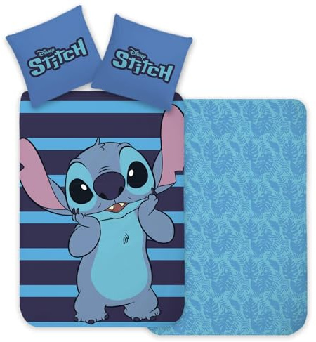 Disney Lilo & Stitch Wende-Bettwäsche-Set Bettbezug 135x200 Kissenbezug 80x80