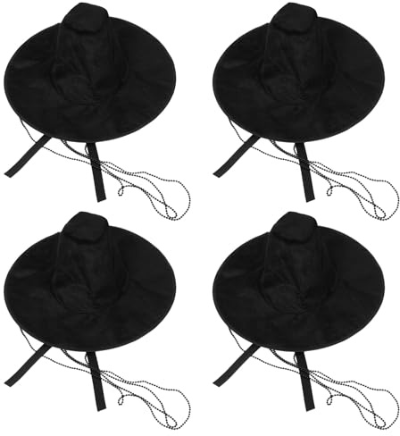 DECOMELODY 4 St Koreansk fyrkantig hatt haloween kostym Platt koreansk hatt traditionell julfest huvudbonad Halloween cosplay Black