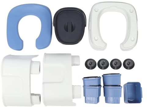 WFNIHONHON Sedia toilette Pieghevole Portatile per Anziani, Toilette Comodino con Cuscino Morbido, Design Antiscivolo, Pieghevole per riporre, Viaggi, Uso Interno ed Esterno (Blu)