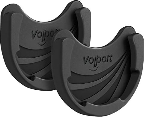 volport 2 Stück Handy Halterung Auto für Popsocket mit 3M Kleber, Silikon Pops Hände-Frei KFZ Handyhalter für Armaturenbrett und Windschutzscheibe Kompatibel mit Smartphones Tablets, Schwarz