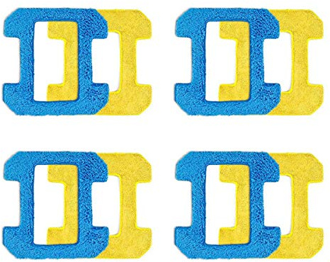 ZRF 4 fregonas húmedas + 4 fregonas secas para limpieza de ventanas modelo 268, paño de limpieza de vidrio reutilizable