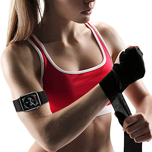 IFCASE Elastic Armband for Apple Watch 49mm 45mm 44mm 42mm 41mm 40mm 38mm iWatch Series Ultra 8 7 6 5 4 3 2 SE Strap, Sport Workout Women Men Arm or Ankle Band