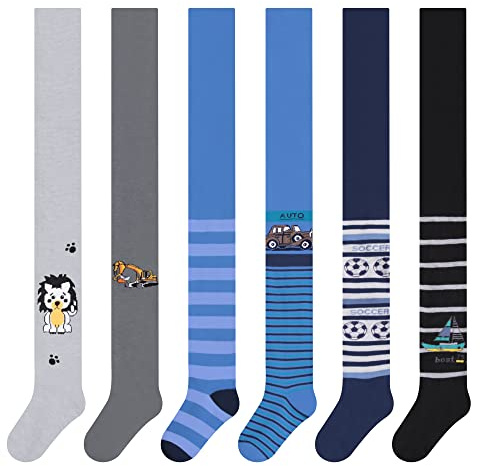 Libella 6er Collants pour Bébé Garçon - Multicolores 27243 - Taille 98-104