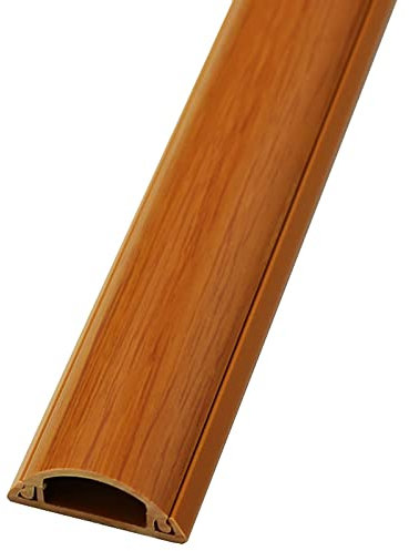 Kabelkanal Kabelschlauch Kabelmanagement Kabelabdeckung für Holzmaserung, Selbstklebend Wasserdicht robust PVC Cable Hider Management, Indoor Outdoor Home Office, 1m (39) lang