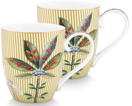 Pip Studio 51002380 La Majorelle Henkelbecher XL gelb 0,45 l Set2 (1 Set)