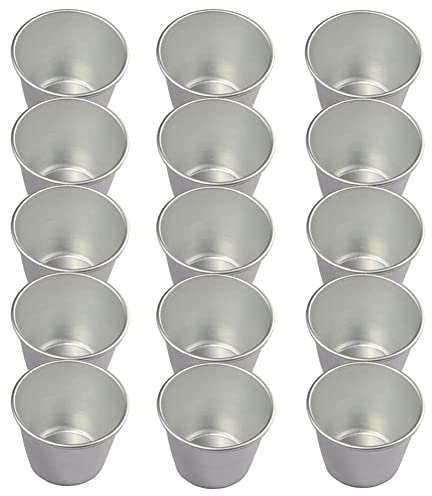 Reionppy 15 Pack Pudding Moulds, Non Stick Pudding Cups Egg Tart Mold,Sturdy Moulds for Making and Savoury Treats