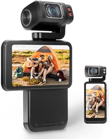 Dpofirs 5K 30fps Ultra HD Video Camera 1/2.5 Inch CMOS Sensor, Vlogging Camera with 3.5 Inch IPS Touchscreen, Film Camera 3250 MAh Batteries, WiFi Connectivity, 10x Digital Zoom
