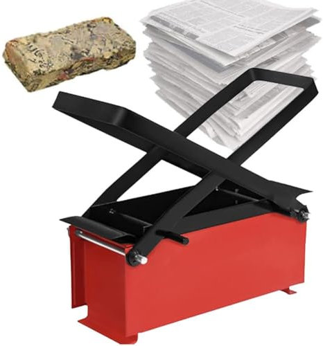 Fabricante de briquetas de Troncos de Papel, Prensa recicladora de Ladrillos de periódico, Máquina para Hacer briquetas de periódicos de Reciclaje de Bricolaje Ladrillo de Papel Operación fácil