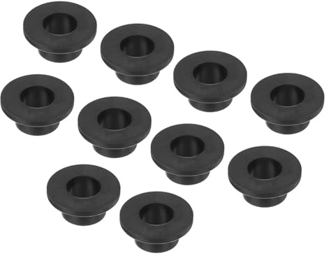 QUARKZMAN 10 Piezas de Ojales de Goma Cónicos en Forma de T Dia 19mm ID 14mm H 13mm Negro Sello Protección Pasacables Flexibles para Tubo de Cable