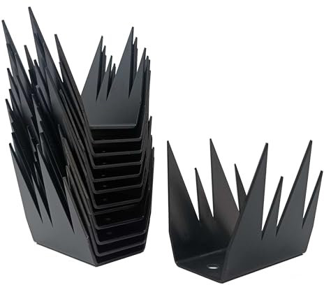Deterrent Fence Wall Spikes with Screws Security Fence Spikes Metal Outdoor Anti Climb Spike Repellent Thief Cat Bird Deterrent Spikes for Railing Roof Home Security