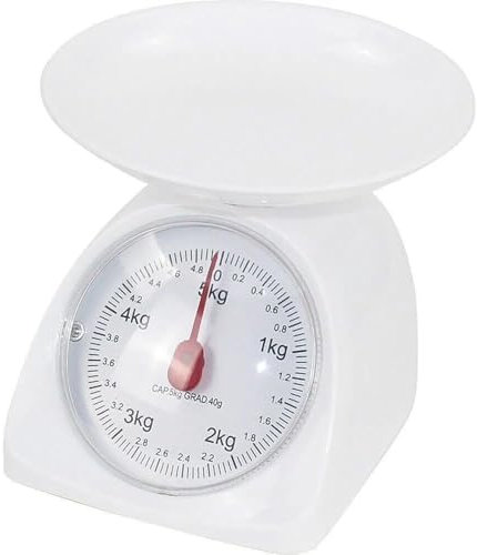 Mechanical Kitchen Scale – Analogue Dial with Removable Weighing Bowl | 5kg Capacity, Easy-to-Read Display, Durable Design for Baking & Cooking