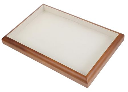 Garneck Bandeja De Madera De Nogal Para Exhibición De Joyas Apilable Organizador Para Anillos y Pendientes Almacenamiento Resistente y Ligero Para Viaje y Uso Diario