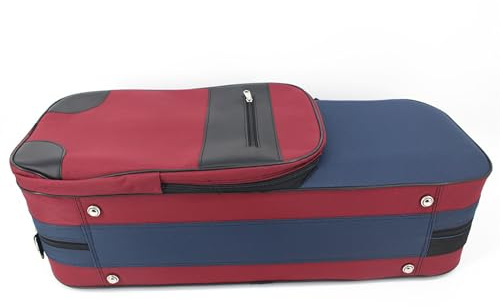 LVUNZJCA Geigenkoffer Wasserdichter, mit Samt gefütterter Oxford-Stoff-Doppelkoffer for Violine für Studenten, Anfänger