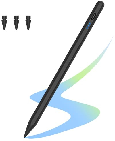Pencil 1. Generation für iPad 2025-2018, Stift für iPad mit Handfläche Ablehnung & Neigungssensitiv Stifte für Tablet, Pencil für iPad 11-6, Air 3-5/M2/M3,Pro 11/12.9/13 M4, Min 5-6