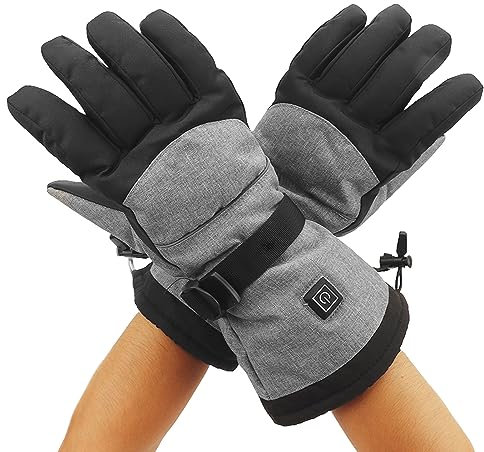 Tbest Beheizbare Handschuhe, 1 Paar Winterhandschuhe Herren Damen Winter-Warmer Handschuh Intelligente Batteriebetriebene Handschuhe für Klettern Wandern Radfahren