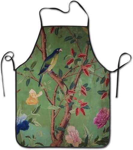 Personalisiert Malschürze Grüner Traum Chinoiserie Backschürze Verstellbare Schürzen Wasserdicht Arbeitsschürze Für Restaurant Damen