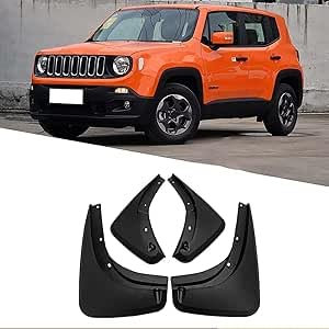 PpeiliL Paraspruzzi Neri Larghi Automotive Paraspruzzi dell'automobile Copertura Universale del parafango Paraspruzzi Sostituzione parafanghi per Jeep Renegade 2015-2021