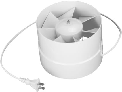 Housoutil Bathroom Ventilation Fan Circular Exhaust Fan for Kitchen Toilet Window Low Noise for Pvc Ducts