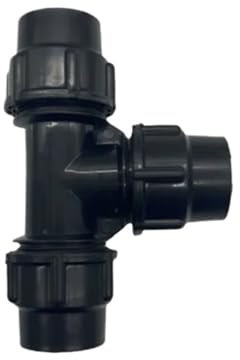 Pipe Fittings Three-Way Quick Joint Tap Pipe Fittings Plastic Tube Connector Tap Water Irrigation Pipe Fitting Tee(Black,32mm)