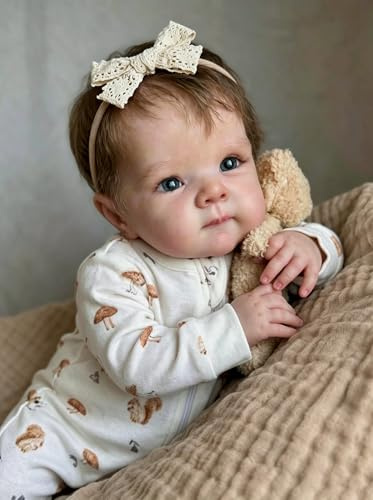 Zero pam Reborn Baby Lebensecht-48CM Reborn Baby Mädchen Mit Vollvinyl Körper, Lebensechte Babypuppen Wie Echt, Reborns Puppen Lebensecht Mit Haaren