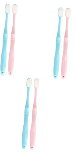 WRITWAA 3 Sätze Nano Ultrafeine Weiche Zahnbürste Oral Erwachsene Gummi Zahnbürsten Wählt Nano Toothbrush Ultra Toothbrush Ultra Zahnbürste Zahnfleischpflege Zahnbürste 2 Stück * 3
