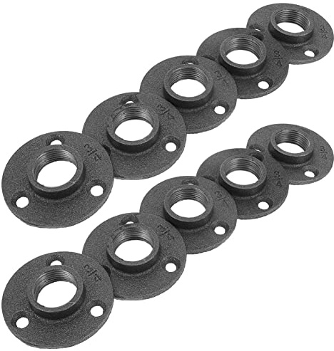 SHINEOFI 10piezas Brida Decorativa De Hierro Maleable Para Suelo Herrajes De Muebles Bridas De Estantería