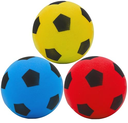 Kyto 3X weicher Ball Softball 12 oder 20 cm Gelb, Rot, Blau Schaumstoffball Kinder Soft Fußball
