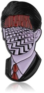 PLITI T Peaks Crime TV Show Geschenk Emaille Pin T Peaks TV Show inspiriertes Geschenk The Red Room Emaille Pin 90er Jahre TV-Serie Merchandise