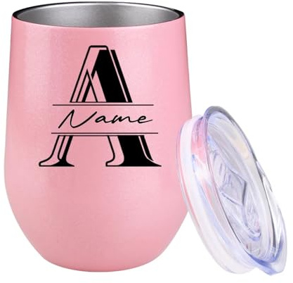 loongway Personalisierter Kaffeebecher -Individuell Name Klein Thermobecher für Heiß/Kalt Edelstahl für Reise und Outdoor, Firmen,Auto,Camping, Uni,Geschenk