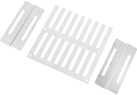Zerodeko Cubierta Metálica Deslizante para Drenaje de Pared Lateral 12,5 X 12,5 CM en Acero Inoxidable, Rejilla Reforzada para Sumidero de Patio y Exteriores, Fácil Mantenimiento, 1 Unidad