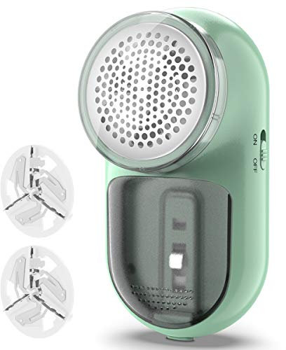 Fabric Shaver, Homeasy Lint Remover 2 in 1 Electric Lint Shaver Manual Lint Brush Sweater Defuzzer Bobble Remover for Clothes Quick and Effective Removal of Animal Hair and lint with 3 Blade Included