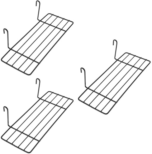POPETPOP 3 Stück große Wandregale für Spielzeug Regale Plattform für Vogelkäfig Plattform Sitzstange Draht Plattform Ledge Zubehör Gitter Eisen Wandregal Eisen Rahmen Käfig Rahmen