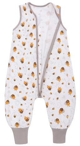 Miracle Baby Sleep Sack with Feet - 0.5 TOG 100% Breathable Cotton Wearable Blanket, Sleeveless Design Sleeping Bag for Baby