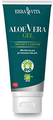 Erba Vita Aloe vera Gel prodotto cosmetico a base di puro gel di Aloe vera per idratare, proteggere e rinfrescare la pelle - 200 ml